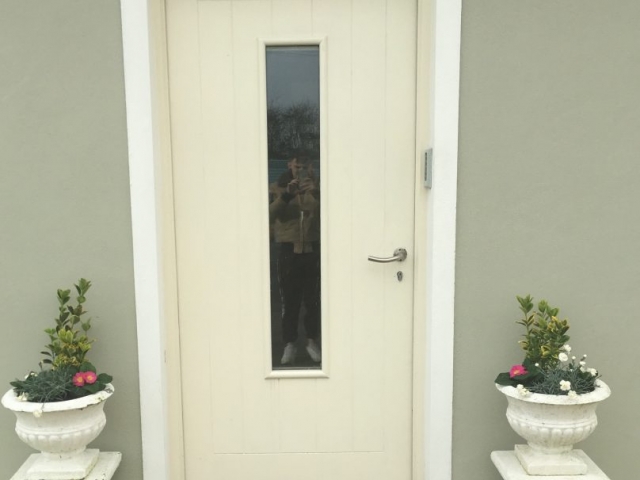 External Sheeted Door with Vision Panel