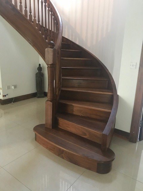 Walnut Curved Stairs